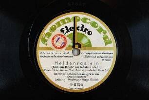 Heidenröslein (Sah ein Knab' ein Röslein steh'n) / (Musik: Heinr. Werner, Text: Goethe, bearbeitet: Hans Sitt)
