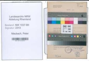 Entnazifizierung Peter Maubach , geb. 09.04.1893 (Reisender)
