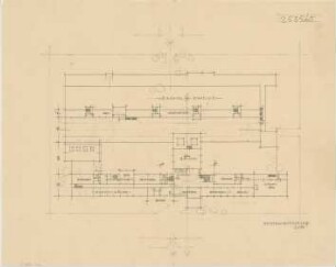Döllgast, Hans; München; Pinakothek - Zentral Institut (Grundriss 1. OG)