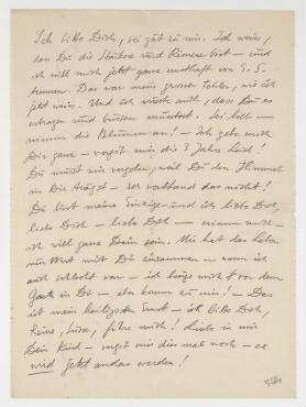 Brief von Raoul Hausmann an Hannah Höch, Berlin