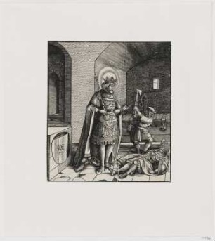 Heiliger Hermigildus, Blatt 54 der Folge "Heilige aus der Familie des Kaisers Maximilian I. aus dem Hause Habsburg"