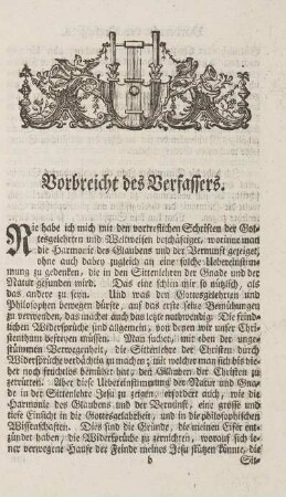 Vorbericht des Verfassers