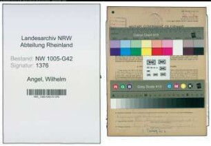 Entnazifizierung Wilhelm Angel , geb. 17.06.1912 (Friseur)