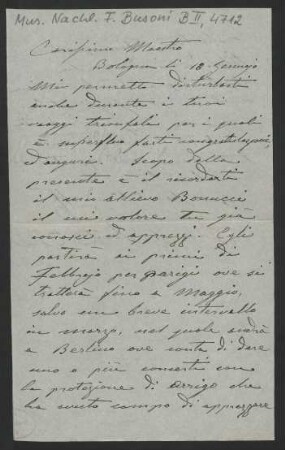 Brief an Ferruccio Busoni : 18.01.1914