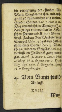 4. Vom Bann unnd Ablaß.