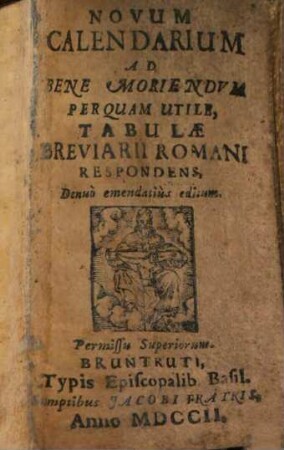 Novum Calendarium, Ad Bene Moriendum : Perquam Utile, Tabulae Breviarii Romani Respondens