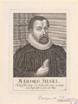M. Georg Siegel (d.Ä.), Schaffer bei St. Sebald