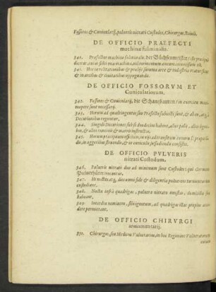 De Officio Praefecti machinae fulminalis.