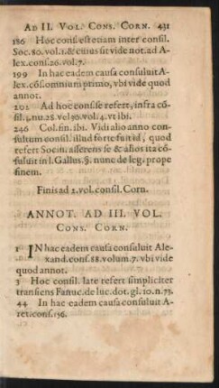 Annot. Ad III. Vol. Cons. Corn.