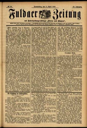 Ausgabe vom Donnerstag, den 11. April 1895.