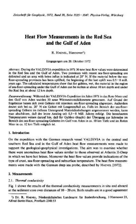 Heat flow measurements in the Red Sea and the Gulf of Aden