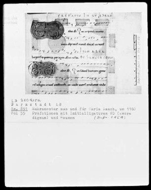 Laacher Sakramentar — Initiale VD, Folio 55 recto