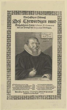 Bildnis des Iohannis Widenmanni