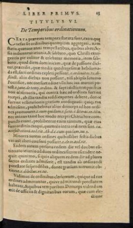 Titulus VI. De Temporibus ordinationum.