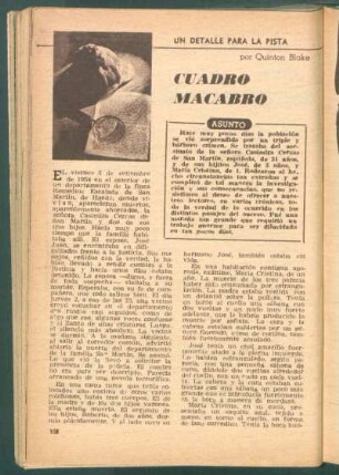 Cuadro macabro : Un detalle para la pista