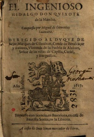 El ingenioso hidalgo Don Quixote, 1