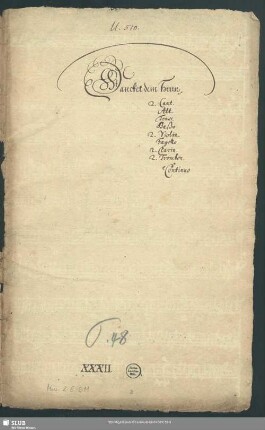 Danket dem Herrn und prediget seinen Namen - Mus.2-E-511 : V (5), Coro, orch, bc
