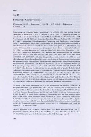 Aa 47. Bernardus Claraevallensis