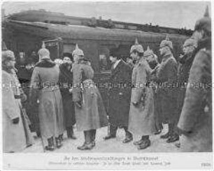 Bildtafel aus einer Serie zu den Friedensverhandlungen in Brest-Litowsk (Nr. 6604)