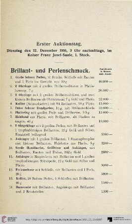 Erster Auktionstag
