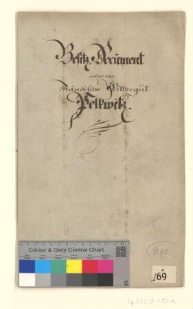 Besitzdokument über das Rittergut Pelkwitz, Kr. Luckau.