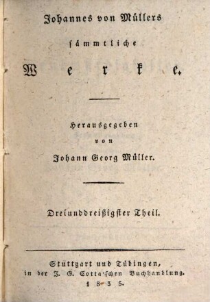 Johannes von Müllers sämmtliche Werke. 33, Biographische Denkwürdigkeiten ; T. 5