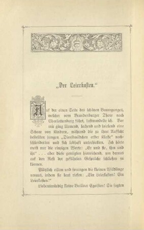 "Der Leierkasten."