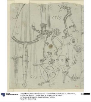 Blankwaffen, Reitsporen und Waffendetails des 16. bis 19. Jahrhunderts, Historisches Museum, Dresden