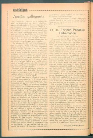 El Dr. Enrique Posadas Bahamonde : Su fallecimiento en Córdoba