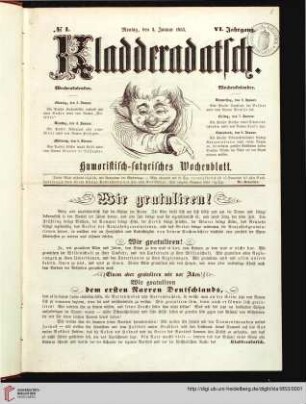 6: Kladderadatsch: Humoristisch-satyrisches Wochenblatt