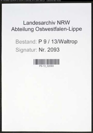 Heiratsregister Standesamt Waltrop