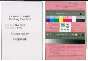 Entnazifizierung Gustav Krzossa , geb. 21.11.1893 (Kassenbote)