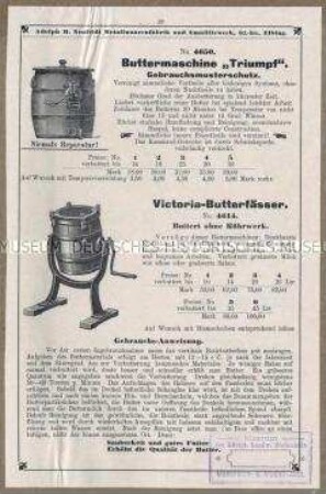 Buttermaschinen und Butterfässer