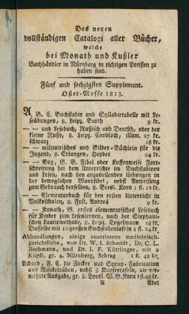 1-64, Fünf und sechzigstes Supplement