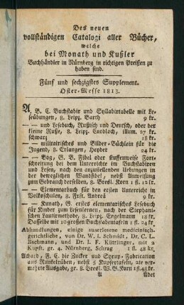 1-64, Fünf und sechzigstes Supplement