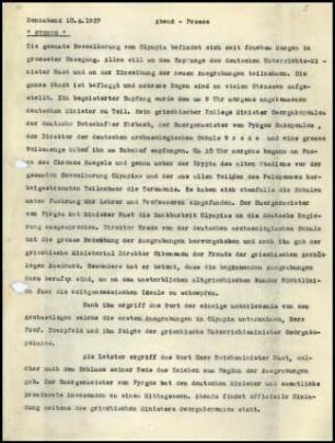 Pressespiegel (Abendpresse)