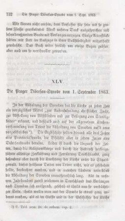 732-737 Die Prager Diöcesan-Synode vom 1. September 1863