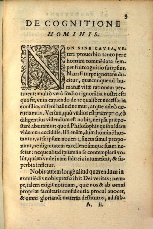 Disputatio De cognitione hominis