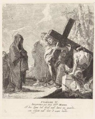 Jesus begegnet seiner Mutter (4. Station des Kreuzwegs), aus der Folge "Via Crucis"