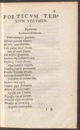 Poeticum Tertium Volumen.