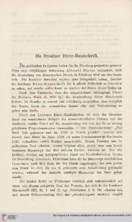 4: Die Dresdner Dürer-Handschrift