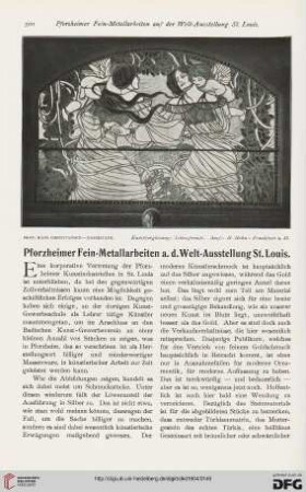 Pforzheimer Fein-Metallarbeiten auf der Welt-Ausstellung St. Louis
