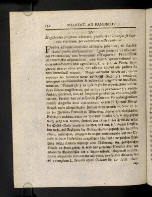 252-263, XV - XXII; Corollaria