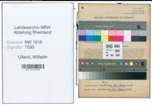 Entnazifizierung Wilhelm Ulland , geb. 01.04.1907 (Schuhmacher)
