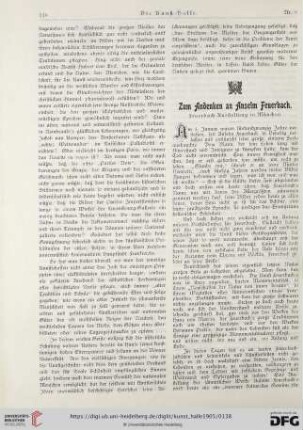 10: Zum Andenken an Anselm Feuerbach : Feuerbach-Ausstellung in München