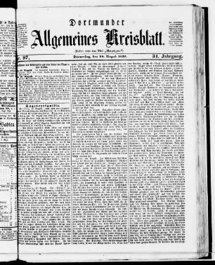 Dortmunder allgemeines Kreisblatt. 1857-1859
