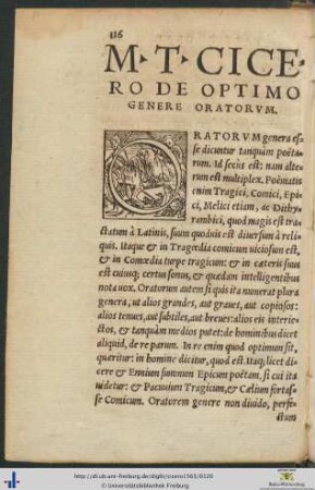 Marcus Tullius Cicero De Optimo Genere Oratorum