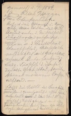 Skizzenbuch: Reiseskizzen und Notizen: Hetzdorf. Notizen
