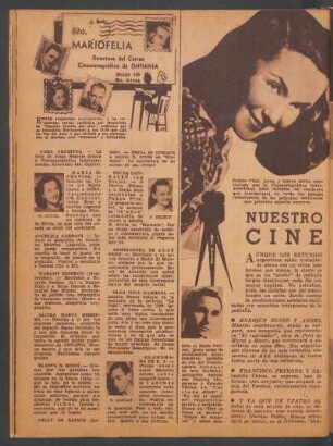 Sta. Mariofelia, directora del correo cinematográfico de Ondania