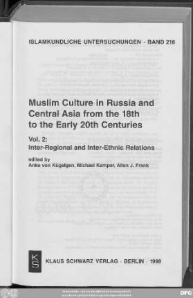 Vol. 2: Inter-regional and inter-ethnic relations